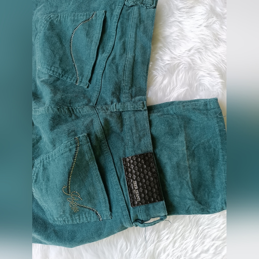 Iber Teal Green Corduroy Jeans - Picture 4 of 6